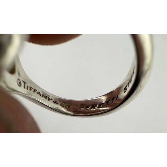 Tiffany & Co Open Heart Ring - Sterling Silver - Size 5.5 - Picture 11 of 14